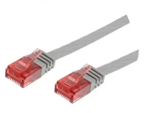 MicroConnect CAT6 U/UTP FLAT 0.25m čierna / PVC (V-UTP60025-FLAT)