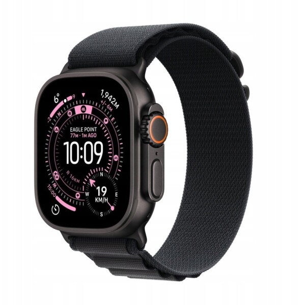 Apple Watch Ultra 3 GPS + Cellular 49mm Black Titanium / Alpine Loop L Čierny (MF0X4QP/A)