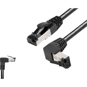 BKL Electronic 144023 RJ45 sieťové káble, prepojovacie káble CAT 8.1 S/FTP 1 m čierna bez halogénov 1 ks; 144023