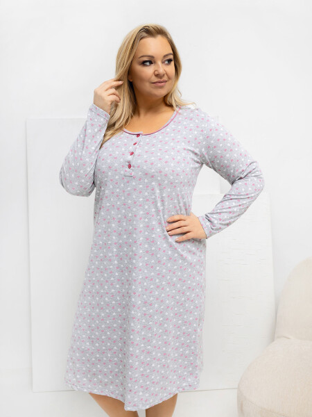 DU KN nočná košeľa FP 605.69 sivá 2XL