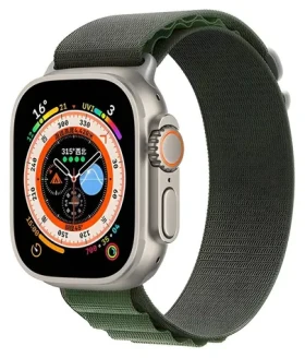 Devia Deluxe Sport5 44/45/49mm khaki zelená / Remienok pre Apple Watch / Nylonový / Nastaviteľný (6938595381867)