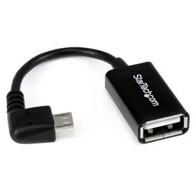 StarTech OTG kábel Micro USB (M) - USB A (F) čierna / OTG kábel / Uhlový konektor / USB 2.0 480 Mbit/s / 12,7 cm (UUSBOTGRA)
