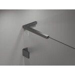 MEXEN/S - Lunar L sprchový kút štvrťkruh krídlový ľavá 100 x 80, transparent, grafit metal 833L-100L-080P-95-00