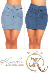 Sexy Highwaist Jeansskirt with fake buttons lightblue S