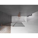 MEXEN/S - Velar L dvojkrídlová posuvná vaňová zástena 120 x 150, grafit, meď kartáčovaná 896-120-003-41-65