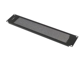 Lanberg AK-1412-B čierna / Krycí panel do racku / 19" / 2U / perforovaný (AK-1412-B)