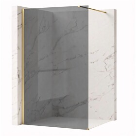 REA/S - Sprchová zástena Flexi Grey / Brush Gold 140 KPL-K99280