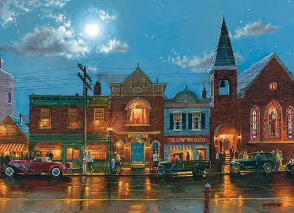 COBBLE HILL Puzzle Večerné ulice