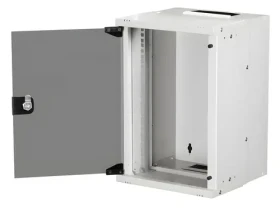 Equip ECO 300x300mm svetlo šedá / Nástenný rozvádzač 10" / 9U / sklenené dvere / hĺbka 300 mm (EWM-09-3030-G)