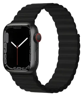 Devia Deluxe Sport 3 čierna / Remienok pre Apple Watch / 40/41/42 mm / silikónový / magnetický (6938595364761)