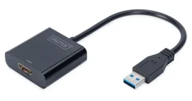 Digitus USB-A - HDMI DA-70841 čierna / Adaptér / Full HD 1080p / USB 3.2 Gen 1 (5 Gb/s) (DA-70841)