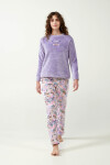 Vamp - Pyžamo s potlačou a flísovým vrchným dielom 21304 - Vamp lavender sweet XL
