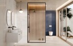BESCO - Walk-in sprchovací kút ICON - Farba rámu zásteny - Hliník čierny, Rozmer A - 110, Rozmer C - 200, Smer zatváranie - Univerzálny Ľavé / Pravé, Výplň - Číre bezpečnostné sklo - 8 mm BCICON11BC