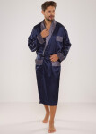 Pánsky župan Adam Satyna 940 Dark blue - De Lafense 3XL tmavě modrá