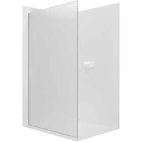 CERANO - Sprchová zástena Walk-in Crystal Ľ/P - 8 mm - bezvzperový systém - biela matná, mliečne sklo - 80x200 CER-8050BD6702