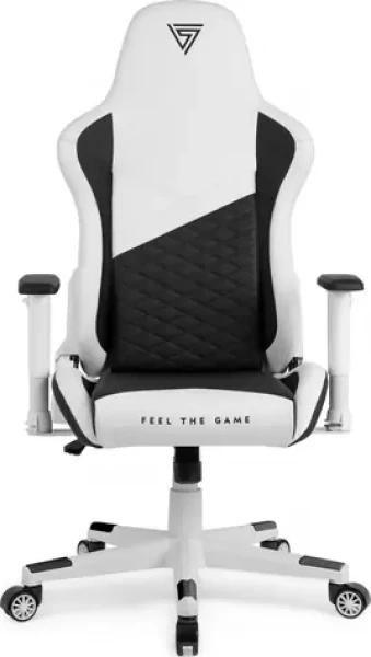 SENSE7 Spellcaster Senshi Edition biela / Herná stolička / Ekokoža / nastaviteľné / pojazdové kolieska / nosnosť 150 kg