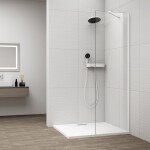 POLYSAN - ESCA WHITE MATT jednodielna sprchová zástena na inštaláciu k stene, číre sklo, 500 ES1050-03