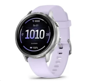 Garmin Venu 4 41mm strieborná, fialový remienok / Chytré hodinky / AMOLED / GPS / Bluetooth / 10 dní výdrž (010-03013-01)