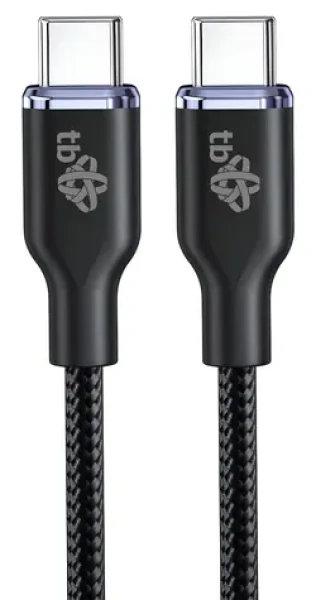 TB Touch Glamour USB-C - USB-C 60W čierna / dátový kábel / USB 2.0 / 1,5 m (AKTBXKUCCGLA15B)