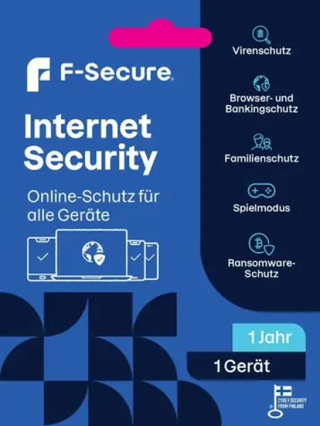 F-Secure Internet Security 1 zariadenie, 1 rok / Antivírusový softvér / Elektronická licencia (6430052577214)
