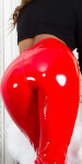 Sexi latexové nohavice red S