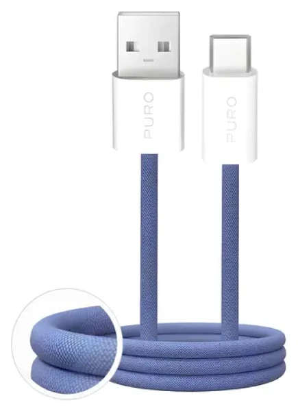 Puro Fabrik 2.0 modrá / dátový kábel / USB-A / USB-C / 10 W / 1,5 m