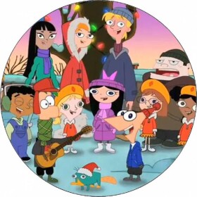 Jedlý papir Phineas a Ferb Vianoce 19,5 cm - Pictu Hap - Pictu Hap