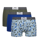 Pánske módne boxerky 3 ks DIM VIBES BOXER 3x - DIM - modré L
