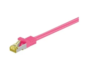Goobay Patch kábel SFTP Cat.7 Magenta / Patch kábel / RJ-45 / 5 m / LSZH (91623)