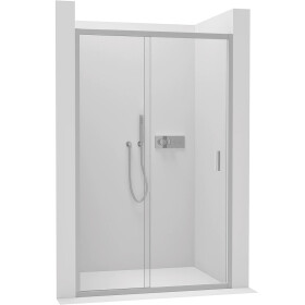 CERANO - Sprchové posuvné dvere Varone LINE Ľ/P - 6 mm - chróm, transparentné sklo - 100x195 CER-478066