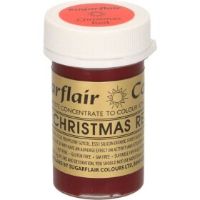 Gélová farba Christmas Red 25 g - Sugarflair - Sugarflair