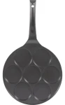 Lamart LT1293 čierna / Panvica na lievance / 27 cm / 7 dielikov / hliník / nepriľnavý povrch (LT1293 CREPE)