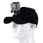 Puluz šiltovka s držiakom pre akčné kamery čierna / Šiltovka / univerzálny úchyt / GoPro, DJI, Insta360 (PU195)