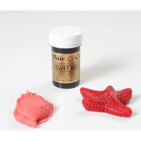 Gelová farba Sugarflair (25 g) Velvet Red 0281 torta - Sugarflair - Sugarflair
