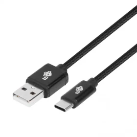TB Kábel USB-A - USB-C čierny / Kábel USB-C / opletený / 1,5 m (AKTBXKUCSBA150B)