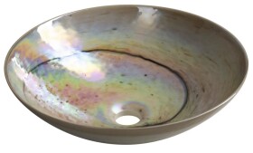 SAPHO - SAND MURANO sklenené umývadlo na dosku, priemer 41cm, sand YM1234