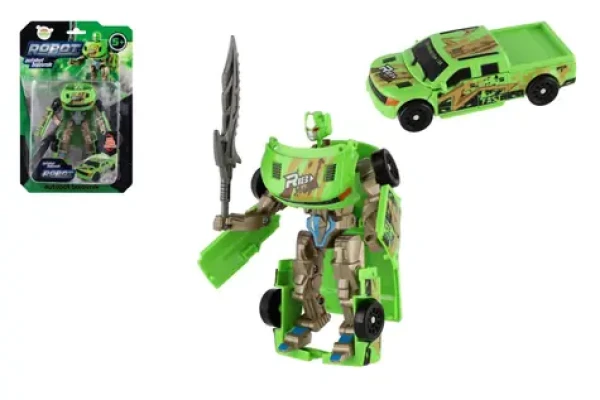 TEDDIES Transformer auto-robot zelený
