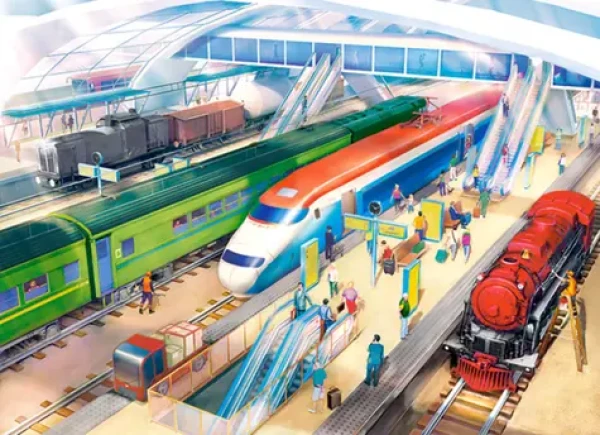 Castorland 111190 Puzzle Železničná stanica