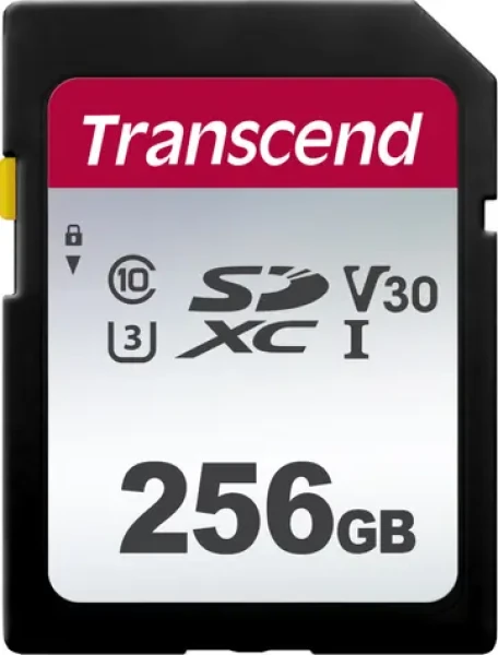 Transcend 300S SDXC 256GB / Class 10 / UHS-I / U3 / V30 / R: 100MBs / W: 40MBs (TS256GSDC300S)