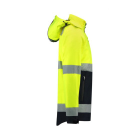 Dvojfarebná pánska bunda Rimeck EN ISO 20471 Softshell MLI-T5297 fluorescenčná žltá