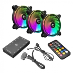 White Shark 1262-04-V NEBULA Kit 3ks čierna / Sada ventilátorov / 120mm / ARGB / 25dB (NEBULA)