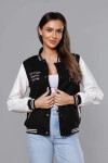 Čierna dámska bunda typu bomber (16M9067-392) odstíny černé XL (42)
