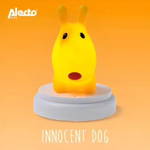 Alecto INNOCENT DOG žltý pes / Detské nočné svetlo / LED / 3x AA batérie (INNOCENT DOG)