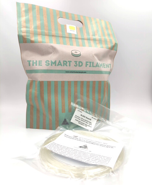 VZORKA 20 METROV - GLACE filament natural priehľadný 1,75 mm Smartfil