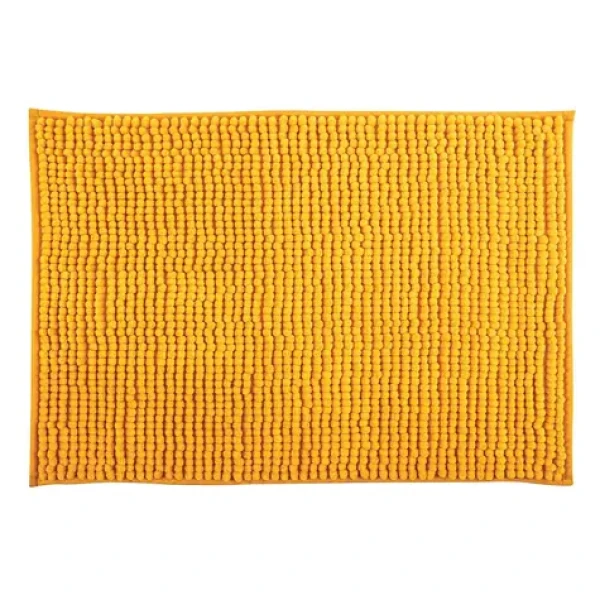 MSV Kúpeľňová predložka CHENILLE žltá / mikrovlákno / protišmyková / 40 x 60 cm