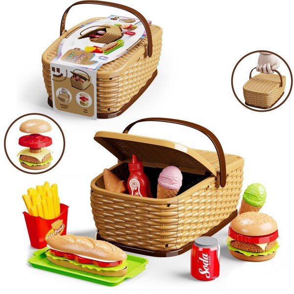 Detský piknikový kôš - Burger set