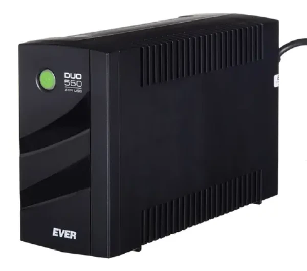 Ever DUO 550 PL AVR USB čierna / Záložný zdroj UPS / 550 VA / 330 W / Line-Interactive / AVR / USB (T/DAVRTO-000K55/01)