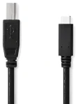 Nedis USB-C - USB-B čierna / Kábel USB / USB 2.0 / 480 Mbps / 1 m (CCGL60650BK10)
