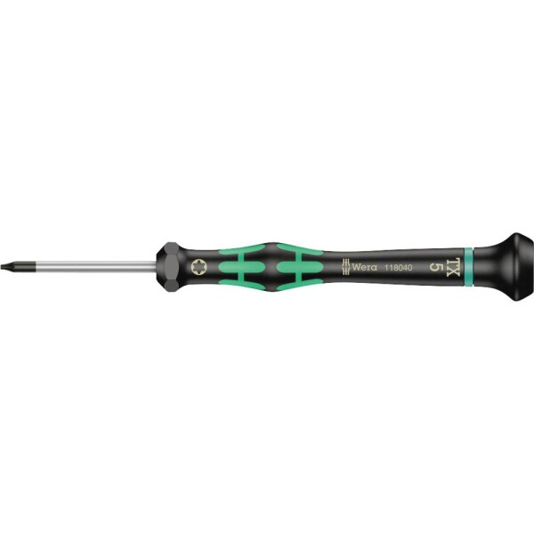 Wera 2067 pre elektroniku a jemnú mechaniku skrutkovač Torx Veľkosť skrutkovača T 5 Dĺžka drieku: 40 mm; 05118040001