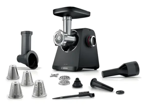 BOSCH MFWS440B Séria 4 strieborná / Mlynček na mäso / 1900 W / 2,5 kg/min / 2 rýchlosti / reverz (MFWS440B)